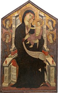 Master of Città di Castello (Italian, active c. 1290 - 1320 ), Maestà (Madonna and Child with Four Angels), c. 1290, tempera on panel, Samuel H. Kress Collection 1961.9.77