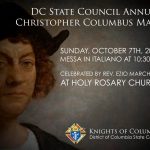 Columbus Day Memorial Mass at Holy Rosary Church